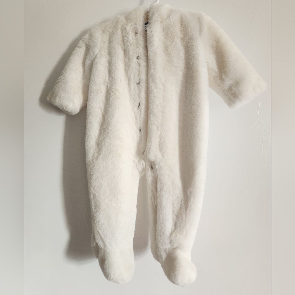 Janie and Jack Faux Fur Cream Bunting Size 3-6 Months